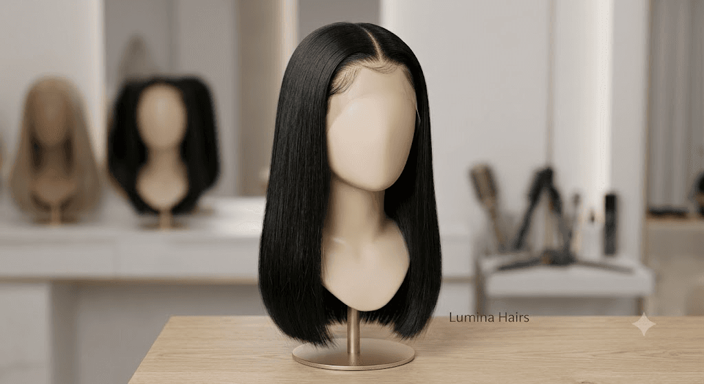 10-inch Bone Straight Wig
